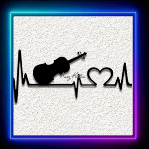 Violin Heartbeat Wall Art Home Decor