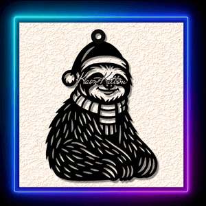 Smiling Christmas Sloth Ornament