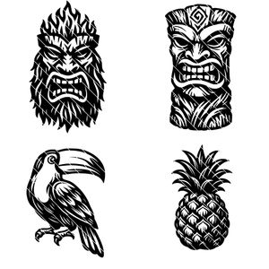 Tropical Island Tiki SVG Bundle