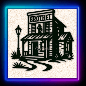Ghost Town Brothel Wall Art Home Decor
