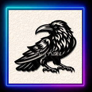 Raven Side Eye Stare With Claws Wall Art Home Decor