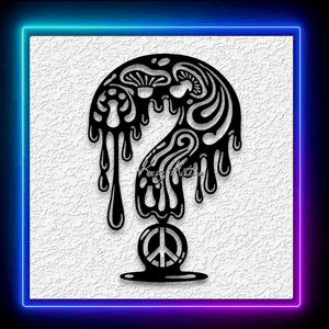 Trippy Drippy Question Mark Hippie Wall Art Home Decor