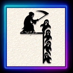 Halloween Grim Reaper Ghost Door Topper Wall Art Home Decor