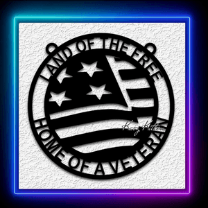 Land of the Free Wall Art Veteran Home Decor