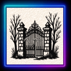Haunted Gates Portal Entrance Wall Art Home Decor