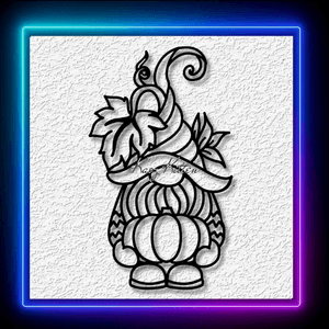 Pumpkin Garden Gnome Autumn Wall Art Home Decor