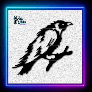 Scruffy Crow Raven Wall Art Home Decor