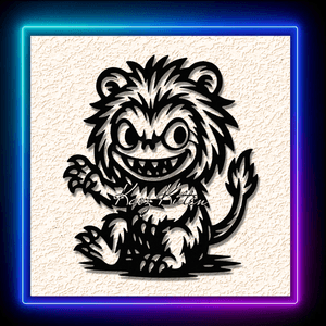 Little Furry Evil Labubu Wall Art Home Decor