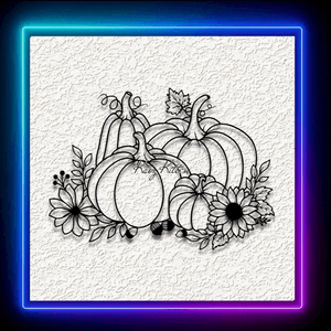 Pumpkin Sunflowers Wall Art Home Decor