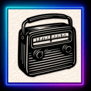 Retro AM/FM Radio Wall Art Home Decor