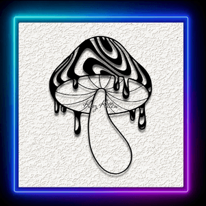 Trippy Drippy Mushroom Wall Art Home Decor