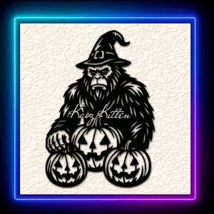 Sasquatch Pumpkin Protector Wall Art Home Decor