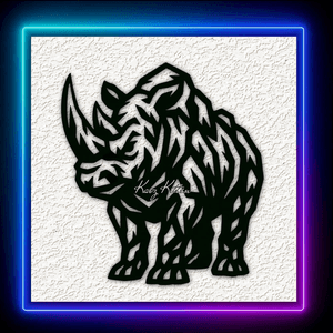 Earth Rhino Wall Art Home Decor