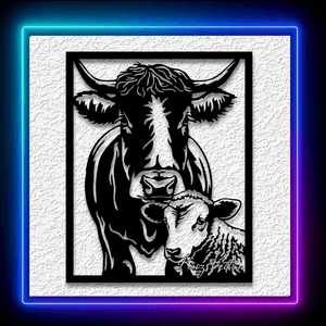 Dairy Cow and Sheep Wall Art Country Home Decor