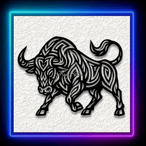 Tribal Bull Wall Art Home Decor