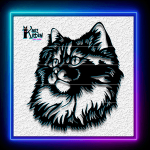 Fluffy Kitty Cat Lovers Wall Art Home Decor