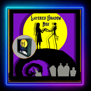 The Nightmare Before Christmas 3D Shadow Box Jack and Sally