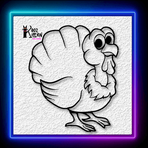 Funny Turkey Happy Thanksgiving Wall Art Home Decor