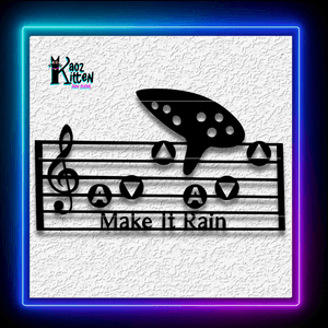 Make It Rain Ocarina of Time Zelda Decor Wall Art Home Decor