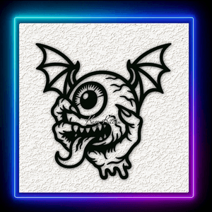 Demon Wings Eyeball Wall Art Home Decor