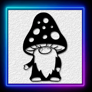 Waving Pointy Shroom Gnome Garden Mushroom Wall Art Home Decor