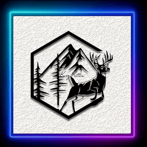 Deer Mountains Wall Art Home Decor