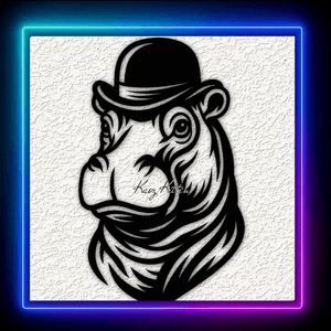 Hippopotamus Hippo Wall Art Home Decor