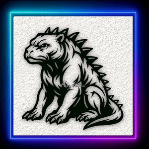 Pitbull Dragon Wall Art Home Decor