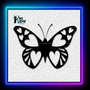 Butterfly Hearts Christmas Ornament Wall Art Home Decor