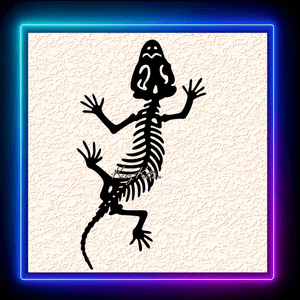 Fossil Lizard Skeleton Wall Art Decor