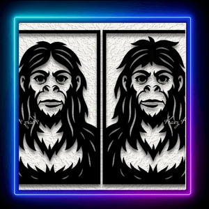 Twin Teen Sisters Bigfoot Girl Sasquatch Home Decor