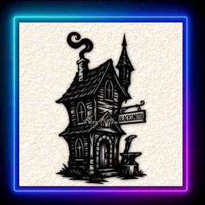Haunted Blacksmith House Wall Art Home Decor