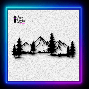 Mountain Peaks Scenery Wall Art Minimalistic Cabin Decor Wall Art Home Decor
