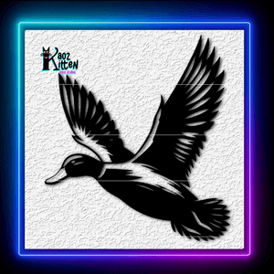 Flying Duck Mallard Wildlife Hunter Wall Art Home Decor