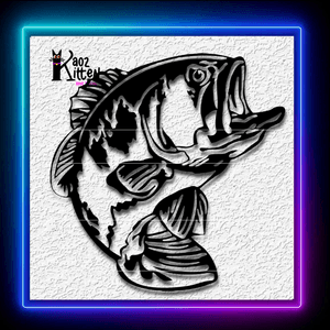 Large mouth Bass Wall Art Fish Decor Wall Art Home Decor