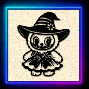 Happy Sweet Labubu Witch Wall Art Home Decor