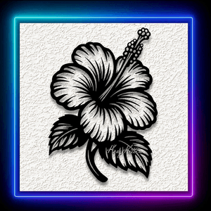 Tropical Hibiscus Flower Wall Art Home Decor