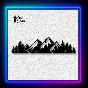 Mountains Cabin Decor Snowy Forest Minimal Style Wall Art Home Decor