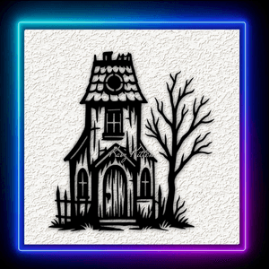 Haunted House Tree Wall Art Home Decor