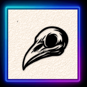 Crow Skull Bird Wall Art Home Decor