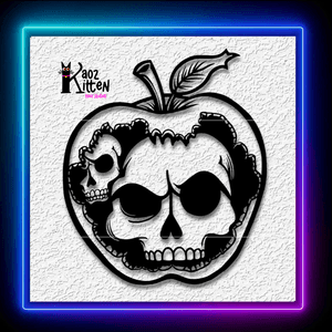 Cursed Apple Wall Art Halloween Decor Poison Forbidden Fruit Wall Art Home Decor