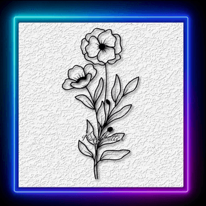 Minimalist Flowers Floral Garden Wall Art Home Decor