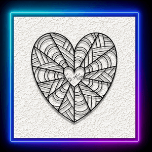 Mandala Web Heart Wall Art Home Decor