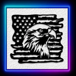Eagle Flag Wall Art United States of America Home Decor