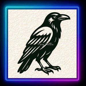 Mystic Raven Silhouette Bird Wall Art Home Decor
