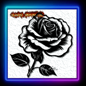 Realistic Cut Rose with Leaves Garden Wall Art Home Decor