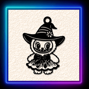 Labubu Witch Hat Loves Bows Keychain Earring