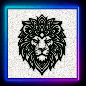 Mandala Tribal Lion Wall Art Home Decor