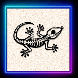 Lizard Skeleton Fossil Keychain Earring