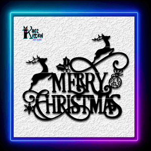 Merry Christmas Sign Xmas Wall Art Home Decor